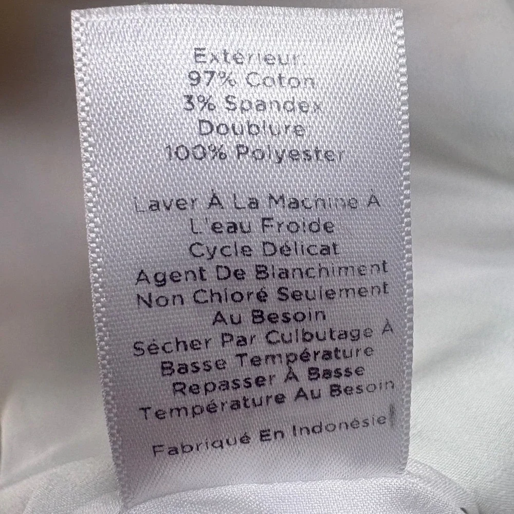 Talbots Citrus Lemon Lime Print Mini Skirt White Green Yellow Size 12 Cotton Mix - Picture 4 of 8